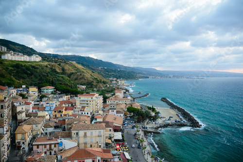 Panoramic view of Pizzo town, Calabria, South Italy.