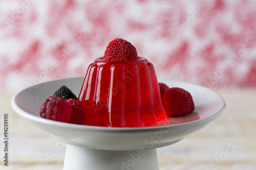 Red Cherry Gelatin Dessert Homemade