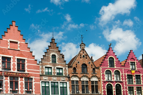 Colorful buildings in Bruges, Belgium