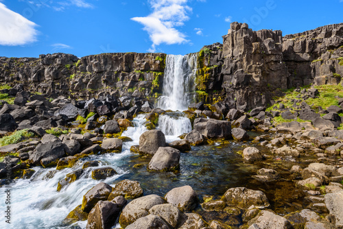 Oxararfoss waterfall, Thingvellir National Park, Iceland