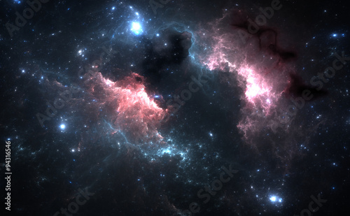 Space background with nebula and stars