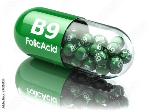 Pills with b9 folic acid element. Dietary supplements. Vitamin c