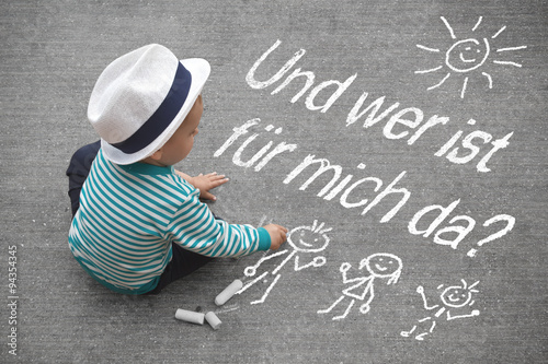 Kinderzeichnung - Und wer ist für mich da?