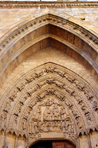 Cathedral of Leon gothic arch in Castilla Spain