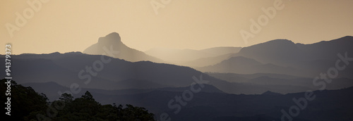 Mount Lindsay and Border Range, Queensland at sunset