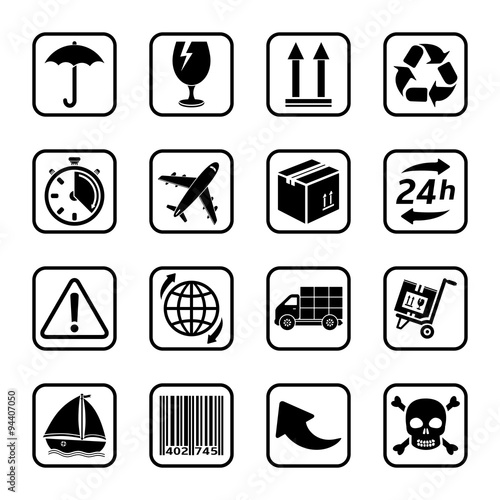 Delivery icons set