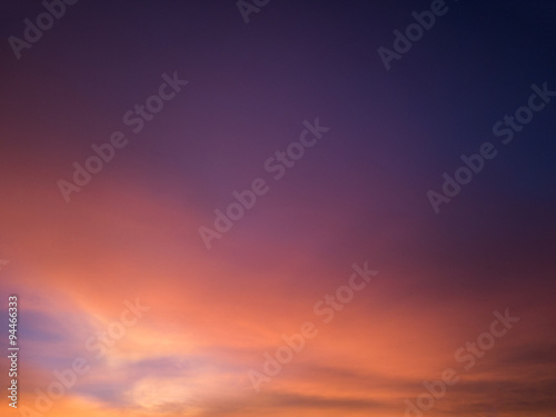 view of twilight time with sun set