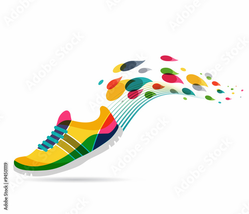 Vector poster - running and sport