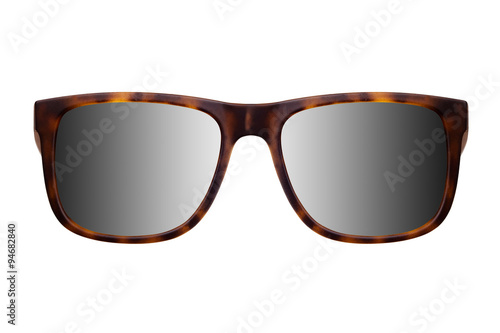 Trendy sunglasses with a reflection on lenses