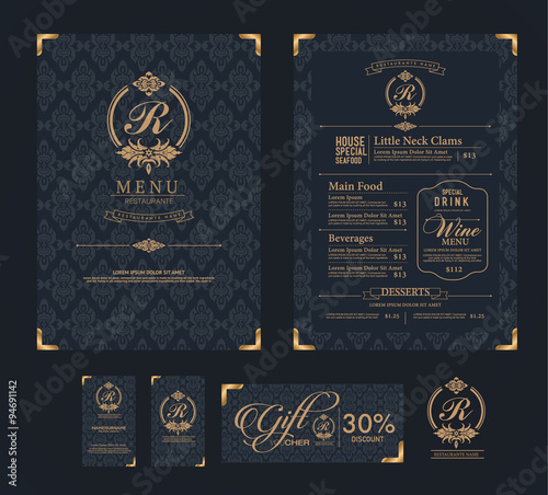 vector restaurant menu template.