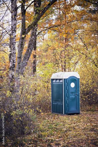 Portable toilet at an outdoor