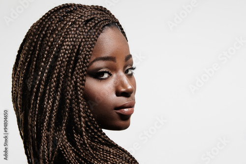 black woman with braids