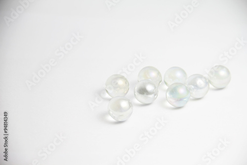Glass balls isolated on white