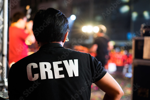 Behide Of the concert crew on stage