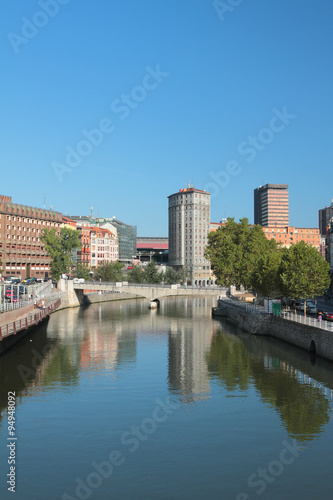 Nervion river. Bilbao, Spain