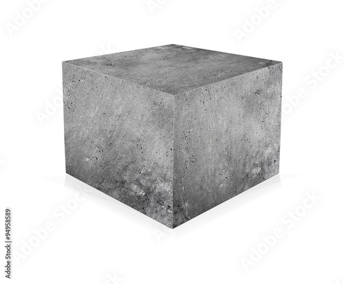 Concrete cube isolated