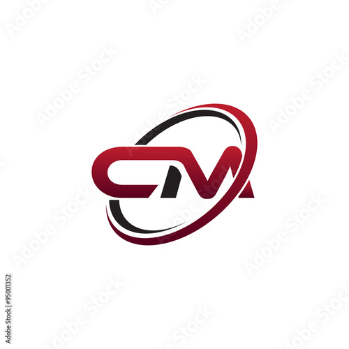 Modern Initial Logo Circle CM