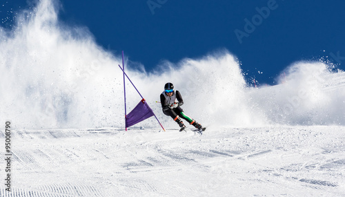 athlete in ski race