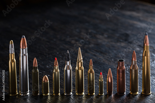 Number of large-caliber ammunition with different caliber