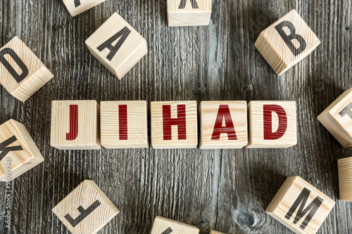 Close up of wooden blocks with text on table