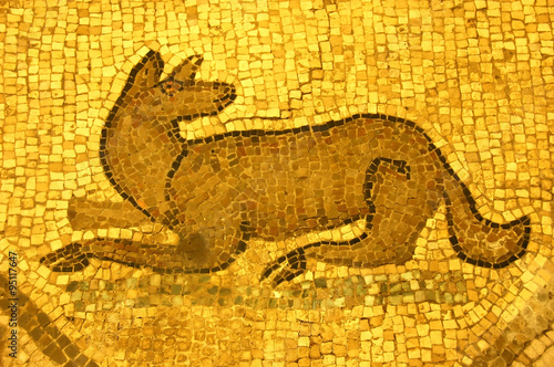 beautiful roman mosaic of an animal