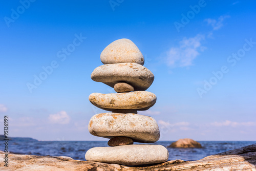 Stones balanced of each other