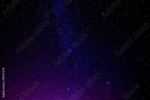 real starry nightsky with milky way