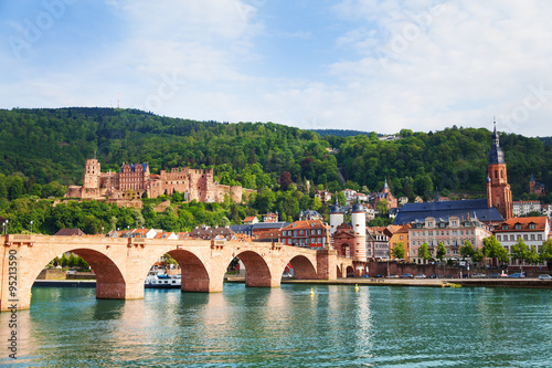 Beautiful view of Alte Brucke bridge and castle