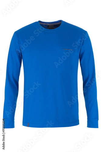 blue long sleeve t-shirt