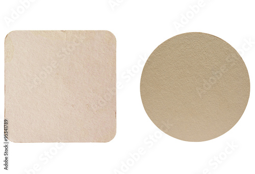 Beermat drink coaster isolated