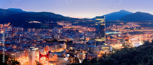 View of city Bilbao, Spain
