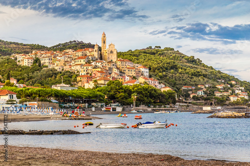 Ancient Town of Cervo During Sunset-Cervo,Italy
