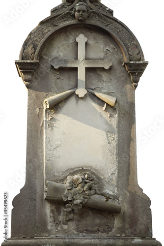 tombstone with space for text