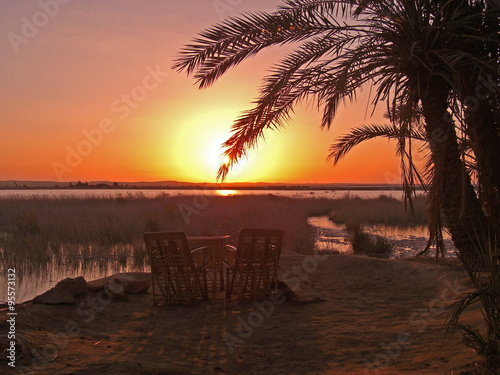 Coucher de soleil, Oasis de Siwa Egypte