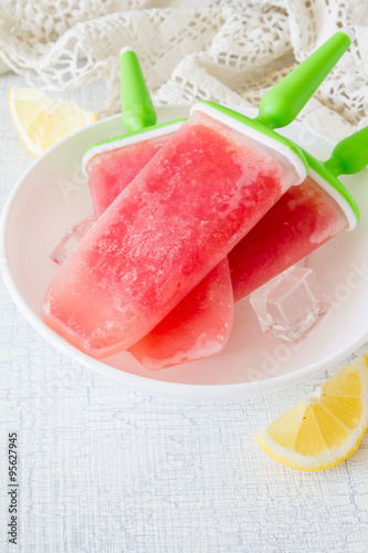 Fruit juice ice pops