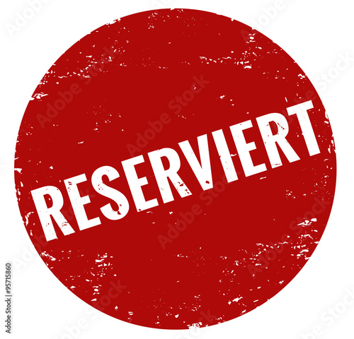 Stempel rot reserviert 