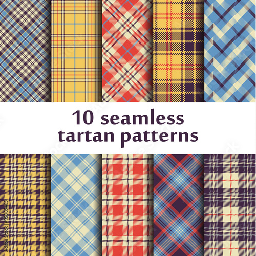 10 seamless tartan patterns