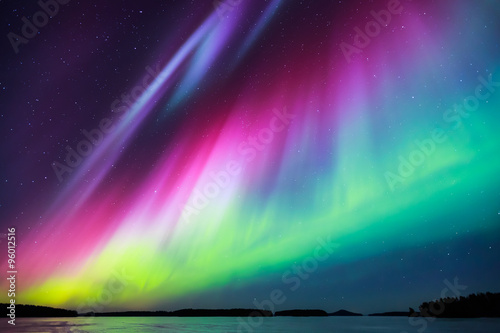 Zorza polarna (Aurora borealis) na niebie