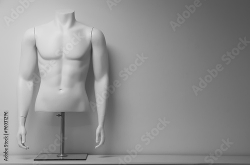 White male mannequin torso