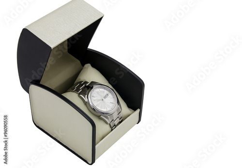 luxury watch on a white background