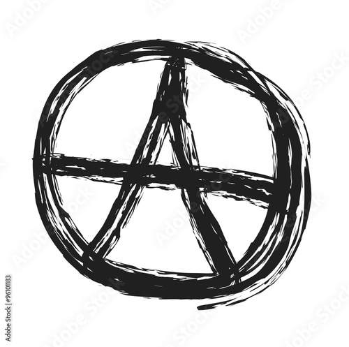 anarchy symbol drawing, punk