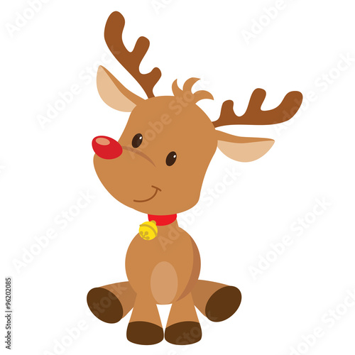 Christmas reindeer vector illustration 