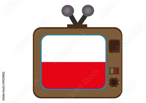 Telewizor,Flaga,Polska