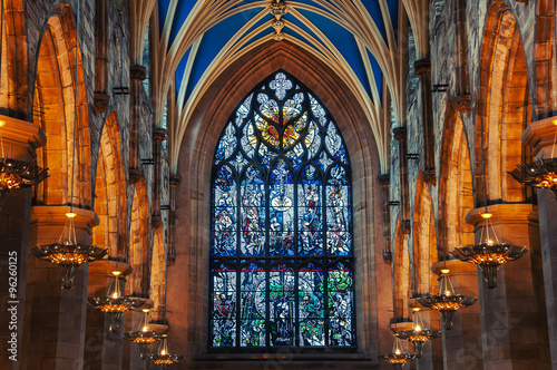 Interiors of St Giles Cathedral in Edinburgh