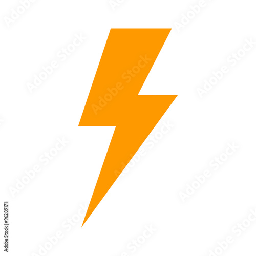 Lightning bolt expertise flat icon for apps and websites