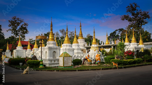 Beautiful thai temple, Wat Je Di Sao Lang, Lampang, Thailand