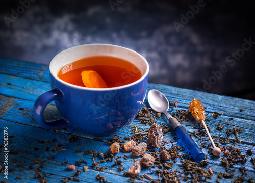 Cup with black tea
