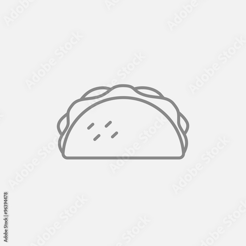 Taco line icon.