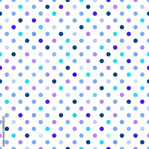 Blue Polka Dots Seamless Pattern