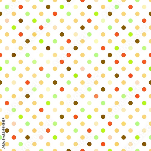 Yellow Polka Dots Seamless Pattern